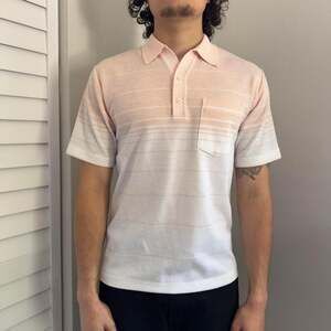 Vintage Arnie Arnold Palmer Ombre Striped Knit Polo Shirt Size M